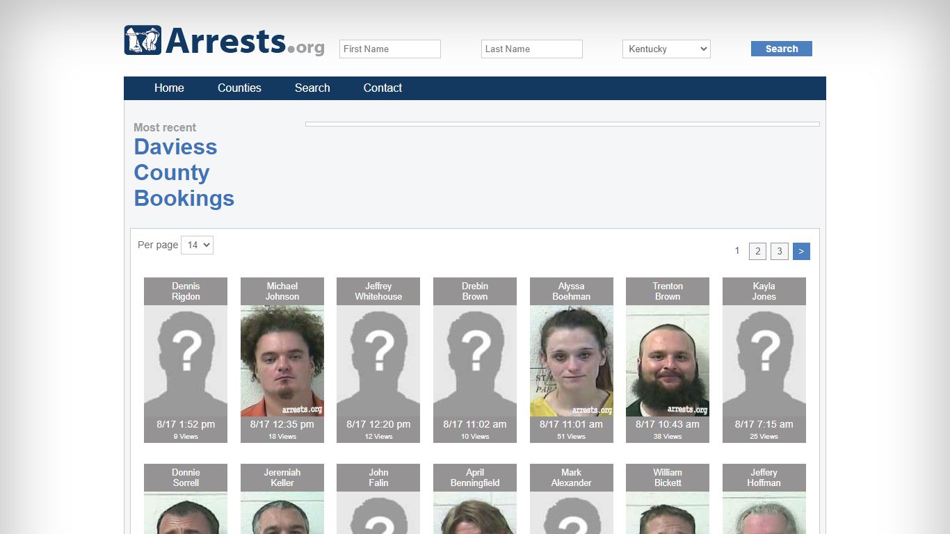 Daviess County Arrests and Inmate Search